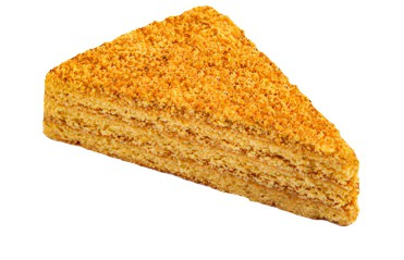 Пирожное "Медовик треугольник" с ванильной начинкой 